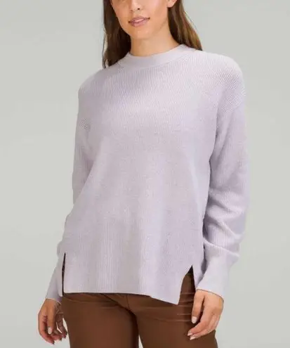 Lululemon lilac lavender Marino wool sweater