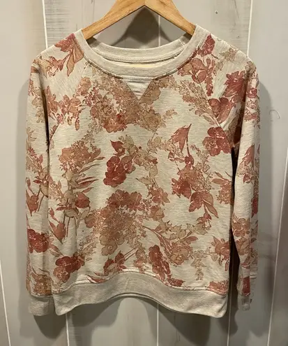 Studio Works Cute soft oatmeal pumpkin leaves print sweatshirt