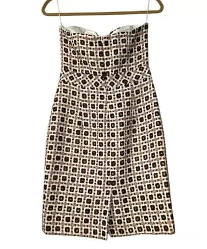 NWT TRINA TURK LA 4 Cora Coffee tweed mini cocktail dress