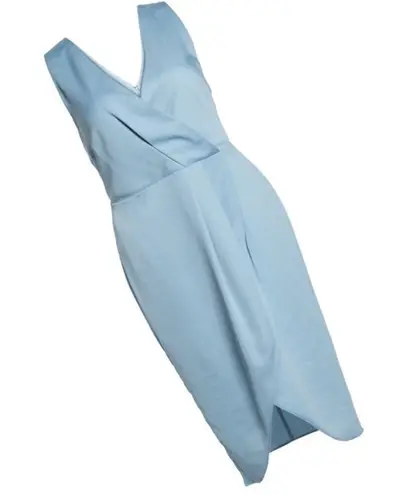 new Cooper St ❤︎ Draped Wrap Surplice Sheath Midi Dress ❤︎ Sky Blue Plus Size 16