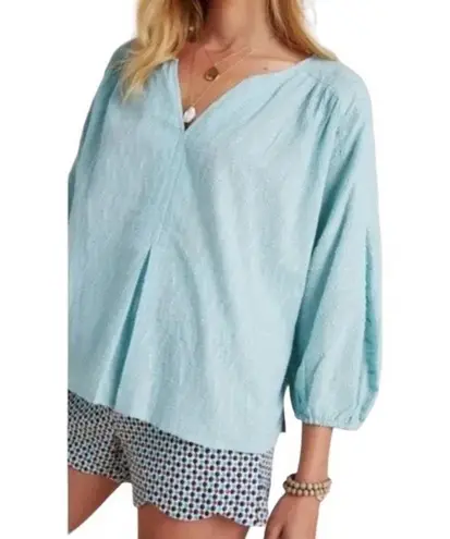 NWT Dolan x Anthropologie Left Coast Alvia Peasant Top in Vintage Light Blue Size M