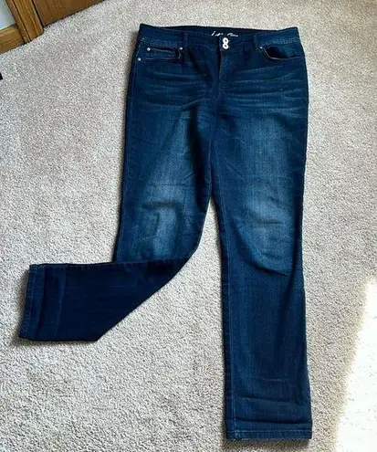 INC  Denim  Regular Fit Boyfriend High Rise Dark Blue Jeans  Size 10