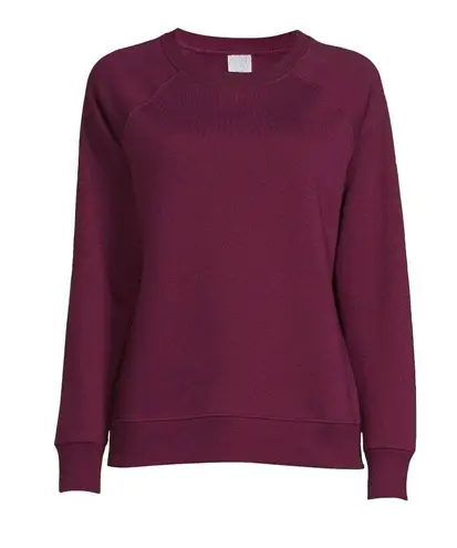 Beyond Yoga Raglan Crew Fleece Sweatshirt In Fig Heather