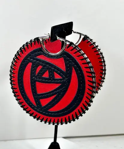 Loewe Large Silver & Leather Abstract Rose Earrings