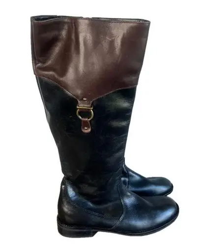 Italian Shoemakers Gilda Women's Tall Black and Brown Boot Size 6.5 SKU#11-2346