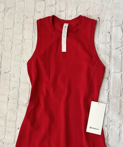 Lululemon NWT  All Aligned Midi Dress in Dark Red Size 4