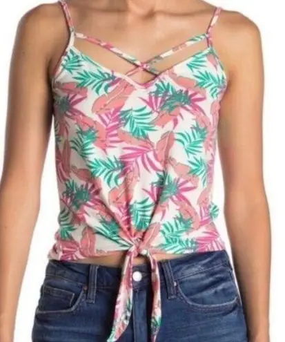 Poof! NWOT Poof! New York Rose Summer Top Tank Size Medium Front Tie Fairy Y2K