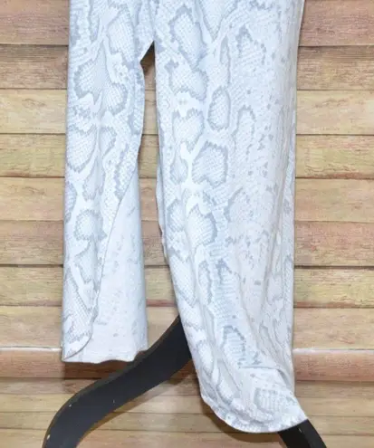 Entro Long Maxi Dress Gray Snakeskin Size M Sleeveless Casual Lounge Summer Beach