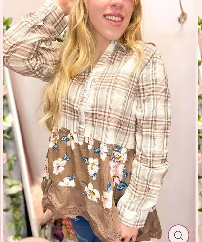 Oddi Flower Garden Blouse Boutique Brand