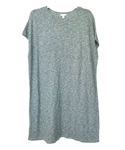 Pure Jill by J. Jill Dress Med Tall Heathered Olive Green Gray Sleeveless Baggy