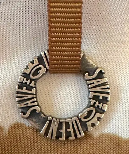 Vintage 90s Y2K Save The Queen Western Horse Punk Bodycon Striped Dress XXL Brown