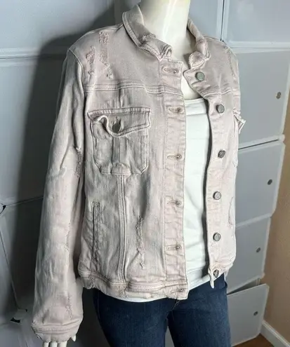 Dear John  Relaxed Annie Distressed Denim Jean Jacket Size Large