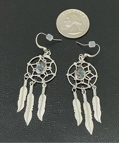 Mystic WHEELER Fashion Zirconia Dreamcatcher Dangling Earrings