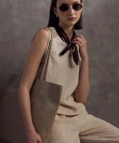 NWT Quince Sleeveless 100% European Linen Tank | S