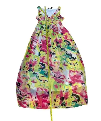 CHAUDRY Women's Boho Maxi Dress Floral Multicolor Size M Spring Casual NWT Size M