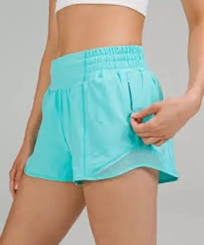 Lululemon High-Rise Hotty Hot Short 2.5” Electric Turquoise