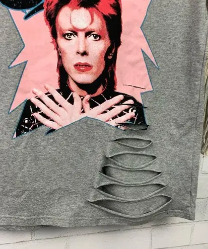 David Bowie NWT Distressed Graphic Band Tee SZ S