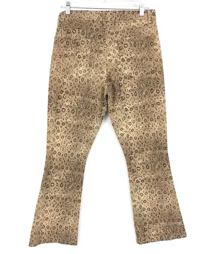 Frame  Denim Jeans Women's Size 29 Le Crop Mini Boot Snakeskin Print Tan Brown