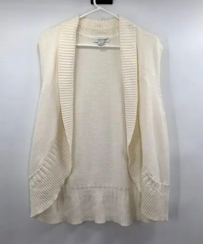 Christopher & Banks Christopher Banks Shawl Collar Sweater Vest Womens L Used Cream