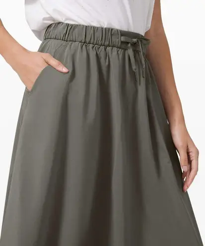 Lululemon NWT  Time To Flounce Skirt Grey Sage Sz 10