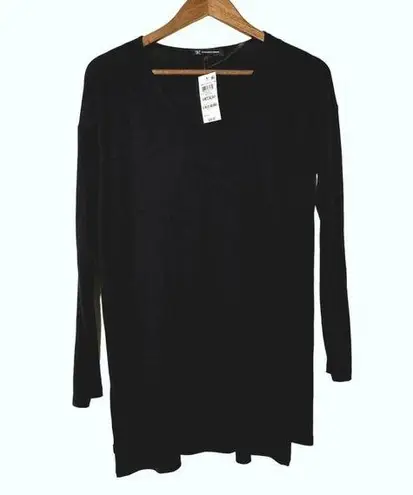 Inc international  Concepts V-Neck Black Pullover Sweater Long Sleeve Med…