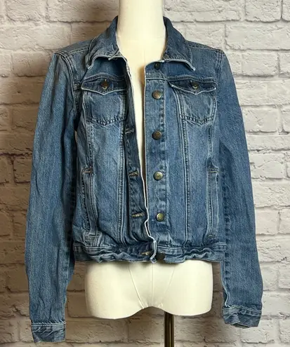 Ann Taylor LOFT Classic Denim Jean Jacket Women's Small Blue