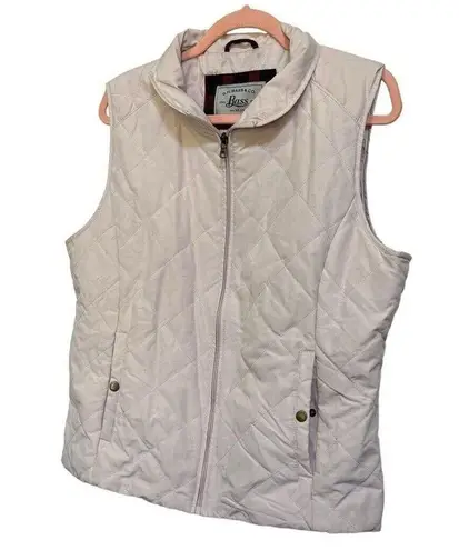 G.H. Bass &Co. GH Bass & Co Women’s Quilted Vest XL Light Powder Pink Full Zip Pockets