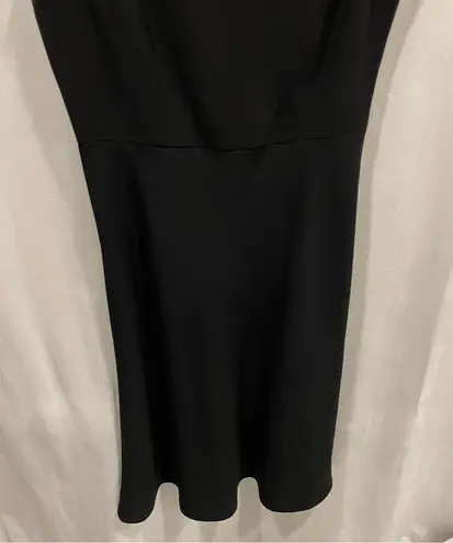 Donna Ricco Beautiful Donna Rico pearl beaded necklace black dress midi swing skirt