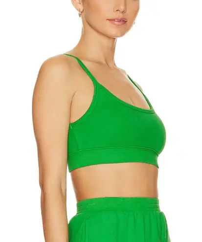 Camila Coelho Sports Bra Kelly Green SMALL Bralette Cotton High Impact USA NEW