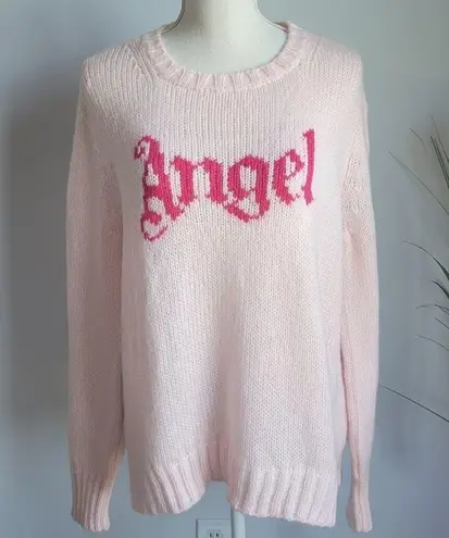 Wooden Ships , Caprice Angel Crew Pink Sapphire Mohair Wool Sweater, Medium