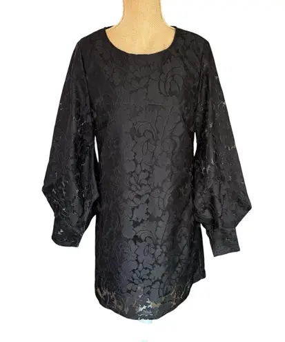 Molly Bracken BLACK LACE LONG SLEEVE DRESS Medium