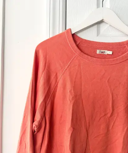 Faherty Bright Orange Sudadera Coastal Cloud Crewneck Sweater Medium