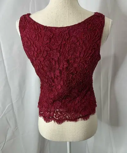 Ricki Freeman Teri Jon Nites beaded top Red Size 4