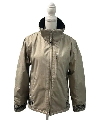 Kemper Ski Snowboard Insulated Jacket Embroidered Accent Trim Women’s M Pockets Black Size M