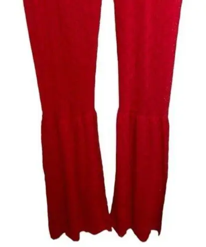 House of Harlow 1960 x REVOLVE Jeane Pant Racing Red Beach Crochet Sz large New