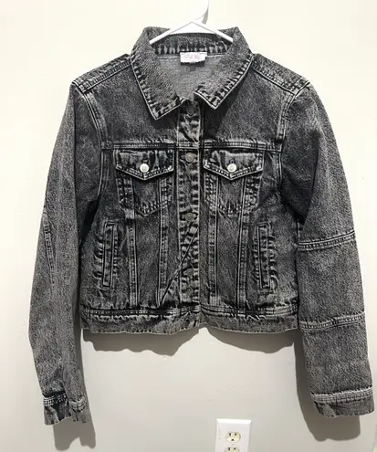 Pink Lily charcoal wash denim jacket