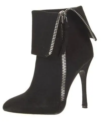 Jean Michael Cazabrat Jean-Michael Cazabat Suede Zip Up Stiletto High Heel heeled boot booties