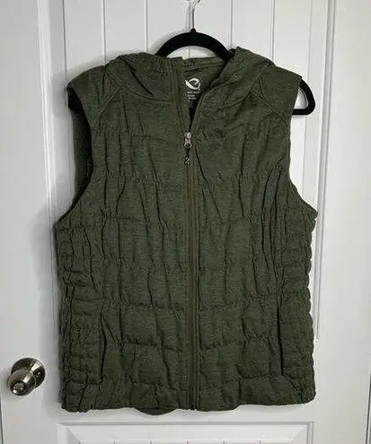 Blanc Noir green quilted insulated quilted vest jacket size XL women’s