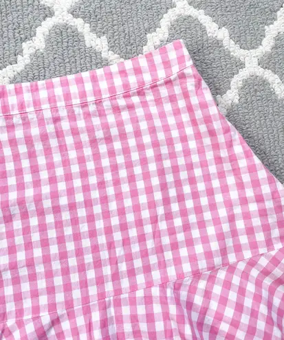 Parisian High Waisted Pink Mini Skirt With Ruffle Hem