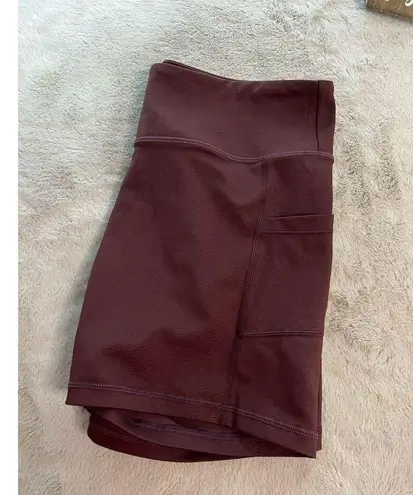 Zyia Women's Biker Shorts XL Purple High-Waisted with Pockets