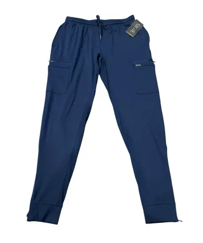 Sigil Joggers Pants Unisex Size Med Navy Blue Scrub Bottoms Athletic Tapered Leg