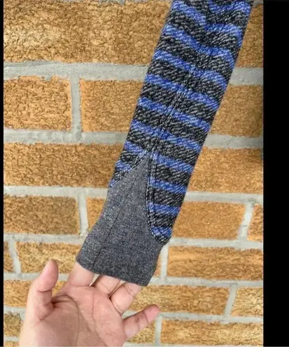 T By Alexander Wang Set Blue Striped Long Sleeve Sweatshirt and shorts XS