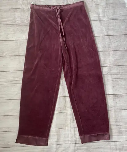 Sarah Spencer intimates women M velour luxury pajama set mauve M