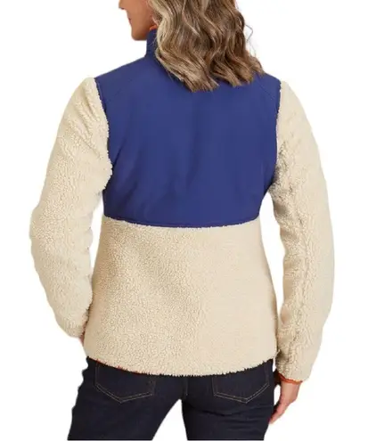 Duluth Women's Sherpa Blue Cream Colorblock Full Zip Jacket Medium Item 85806