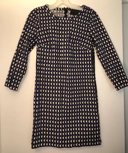 J.Crew Jet Set Geo 3/4 Sleeve Dress