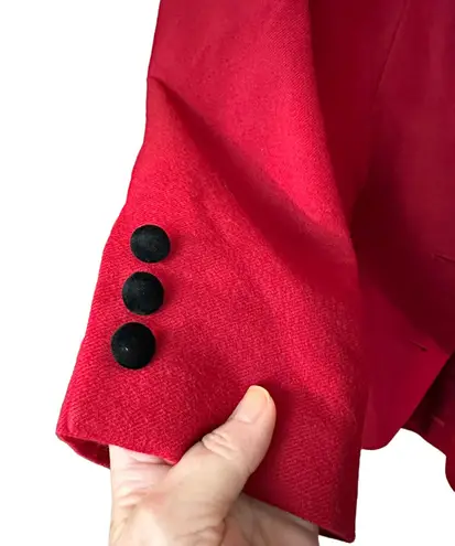 Jennifer Moore Red Wool Blazer Size 16