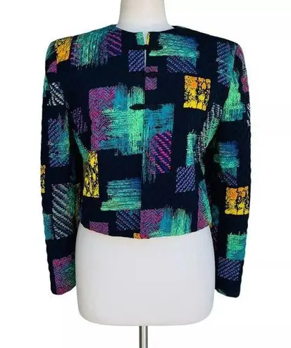 Doncaster Vintage Women’s Size 8 Artsy Quilted Long Sleeve Crop Jacket