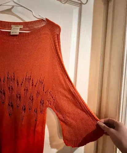 Esley  Orange Crochet Top