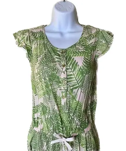 Cherokee  Romper/Jumpsuit Tropical Floral Palm Leaf Print Small Beach Lake House