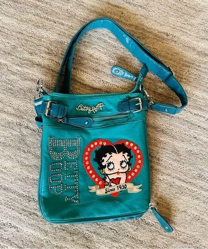 Betty Boop Rhinestone Accents Crossbody Bag